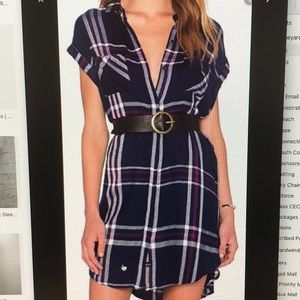 Rails Haley navy plaid dress